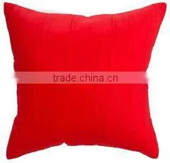 24x24 Inch Red Color Solid Crepe Throw Pillow Cover
