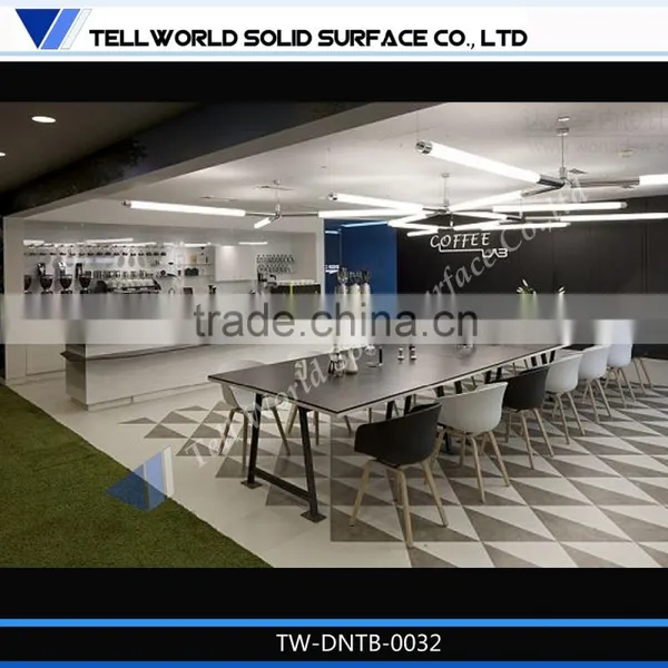 CE SGS Certified Acrylic Solid Surface Fast Food Korea Table Top photo-3