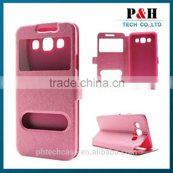 2015 Hot Selling New Style PU Leather Flip Case Cover Flip for Samsung Galaxy E7 photo-6