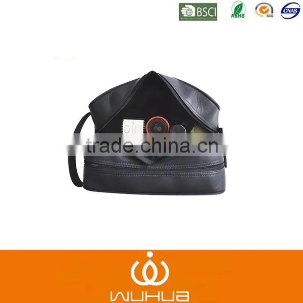 Luxury PU Double Zip Cosmetic Bag for Travel photo-5