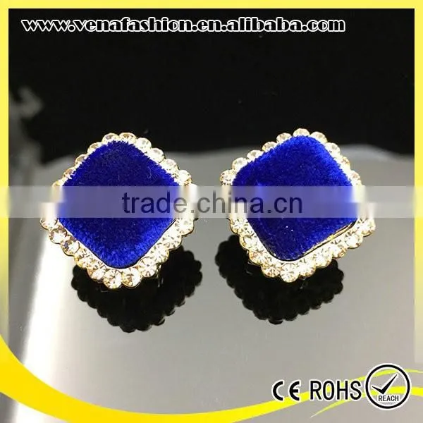 Small Quantitiy Korean Fancy Flannelette Diamond Stud Earrings photo-3