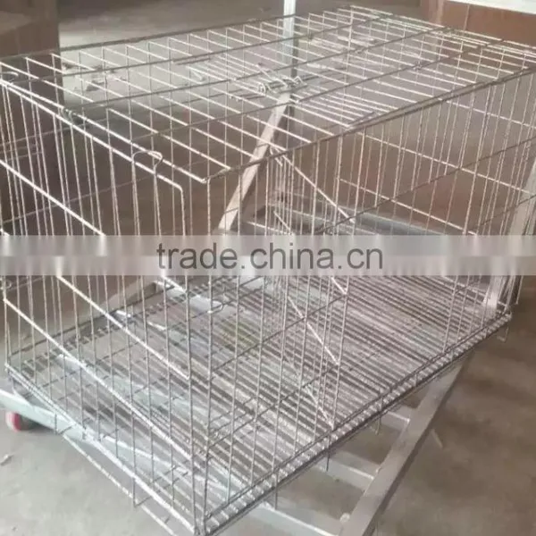 35 "Folding Dog Cage With Plastic Tray Two Doors Black Color Hot Sales photo-4