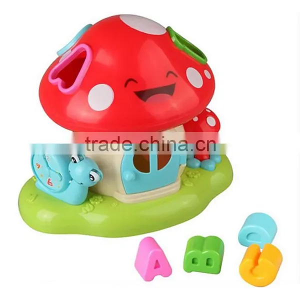Best Gift Cute Blocks Playhouse Mushroom Toy With Light and Music photo-2