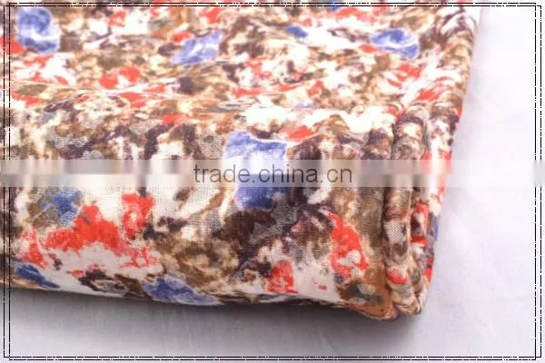 Shaoxing Mulinsen Poly Viscose Flower Print T-shirt Knitted Fabric photo-2