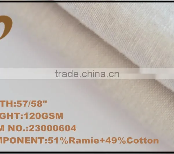 Good Quality Ramie and Cotton Interwoven Fabric Yarn Dyed Fabric for Dress Shirt photo-2