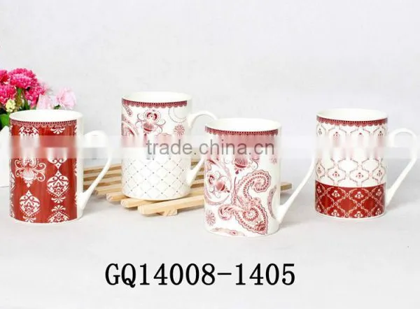 12oz High Quality Plain White Bone China Mugs With Decals for Cheap Sale photo-4
