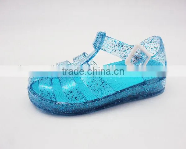 Clear PVC Jelly Sandals With Glitter for Children Quality Choice photo-2