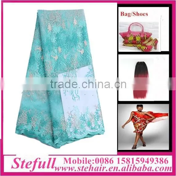 Stefull African Wax Print High Quality Korea Lace Africa Velvet Fabric