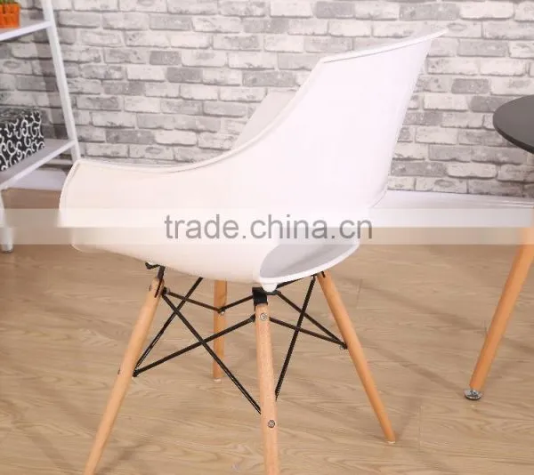 Famous Wood White Plastic Room Wholesale Armchair Replica PW007 photo-6