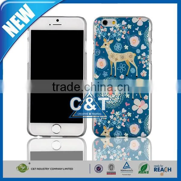 C&T Color Printing Hard PC Plastic Rubber Snap On Cute Phone Cases for IPhone 6s 4.7 Inch photo-2