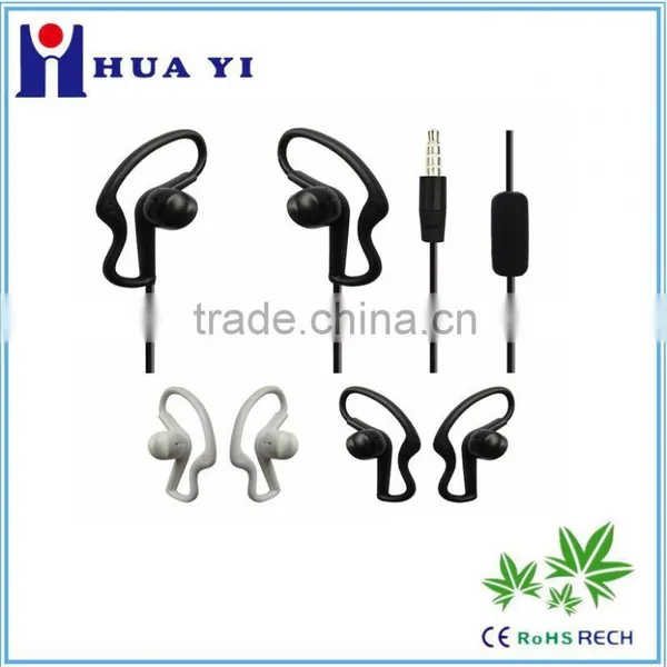 Fashion Earphone With Mic Carzy Earhook Sport Earbud