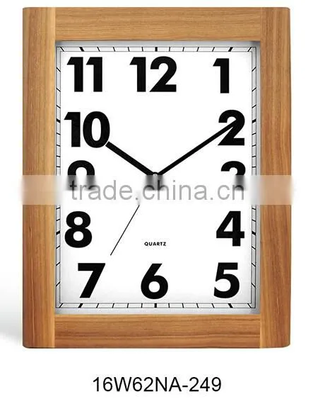 Rectangled Oak Wooden Wall Clock Decoration Items photo-3