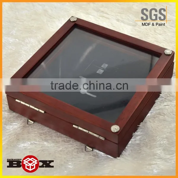 High Quality Transparent Funky Window Mdf Wooden Watch Box photo-2