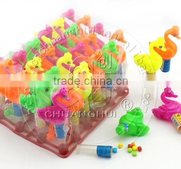 Plastic Swan Whistle Toy Candy in Trays photo-2