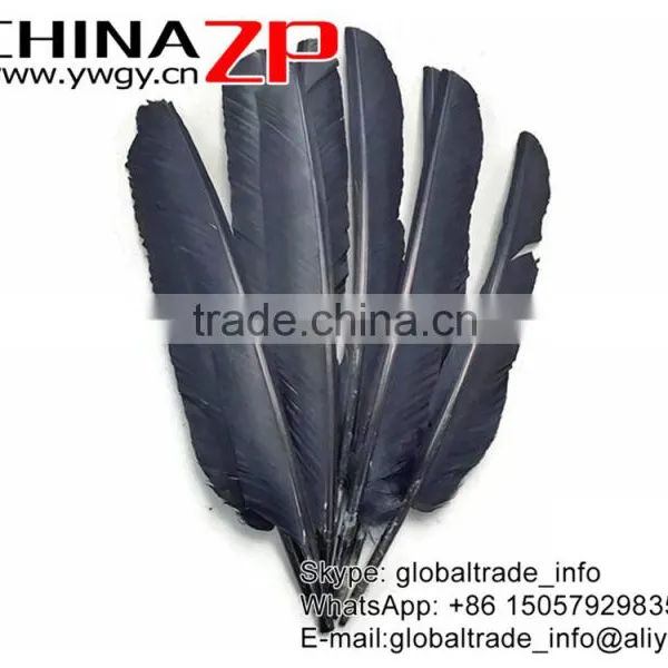 CHINAZP New Arrival Plumage Crafts Factory Dyed Grey Turkey Pointers Quill Large Feathers for Sale photo-2