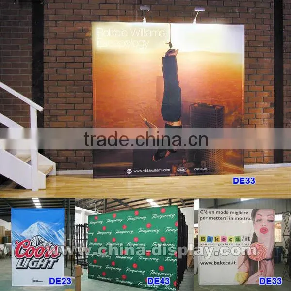 Aluminum Frame Pop Up Banner Exhibition Velcro Fabric Backdrop photo-2