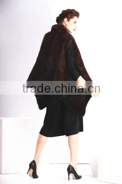 Fashion Genuine Knitted Mink Fur Vest for Women MV01 photo-3