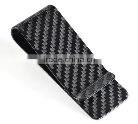 Slim Carbon Fiber Money Clip Carbon Fiber Card Holder With Box photo-5