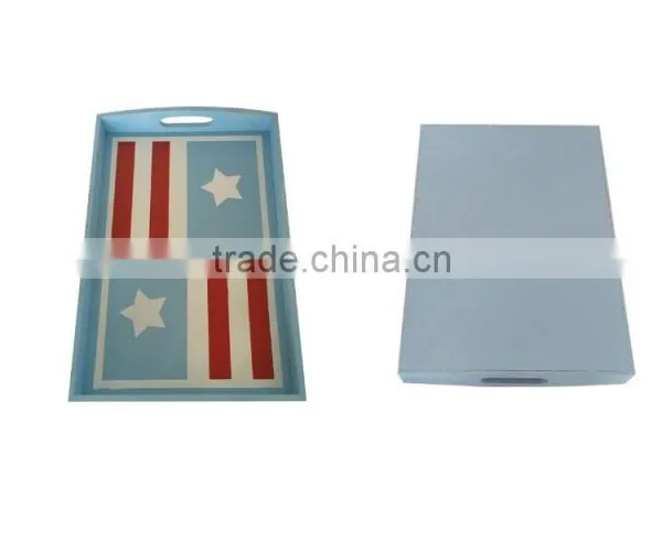 Wooden Storage Tray for Home Decoration With Printing ,wooden Plate Colletion as Gifts Display for Sale