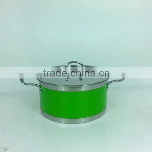 10pcs Non-Stick Cookware Set Camping Double Handle Cookware Set Of Colorful Stainless Steel Pot photo-3