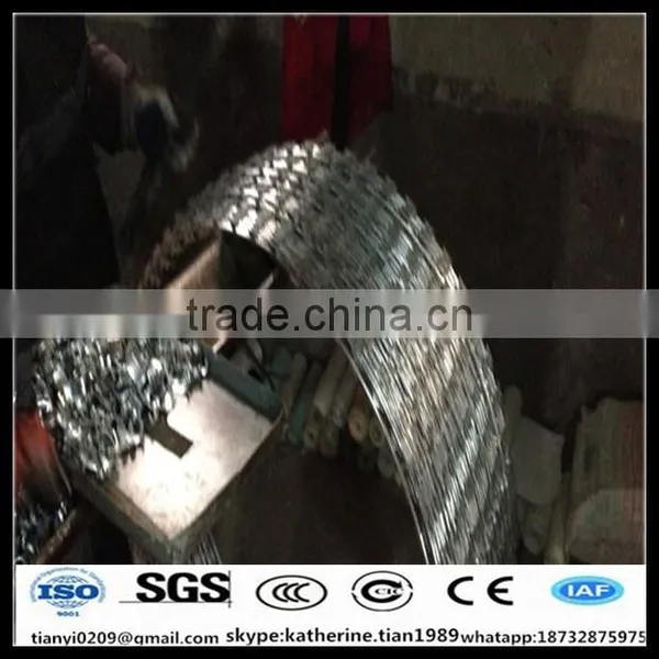 Hot Dipped Galvanized Bto28 Border Razor Wire Concertina Coil Wire Fence photo-2