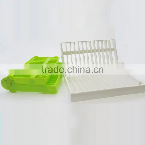 Kitchen Folding Plastic Dish Tableware Drainer Rack photo-3