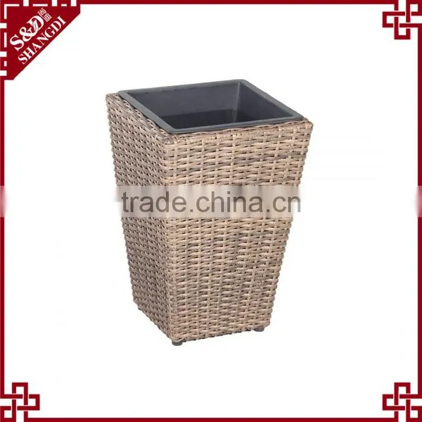 Home Goods Planter Resin Wicker Tall Square Italian Flower Pots photo-2