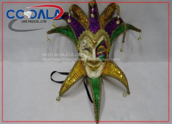 Jester Paper Mask Venetian Mask Mardigras Color