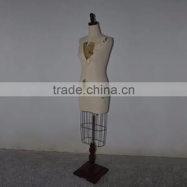 White Fabric Dilapidated Upper Body Retro Woman Mannequin Display photo-6