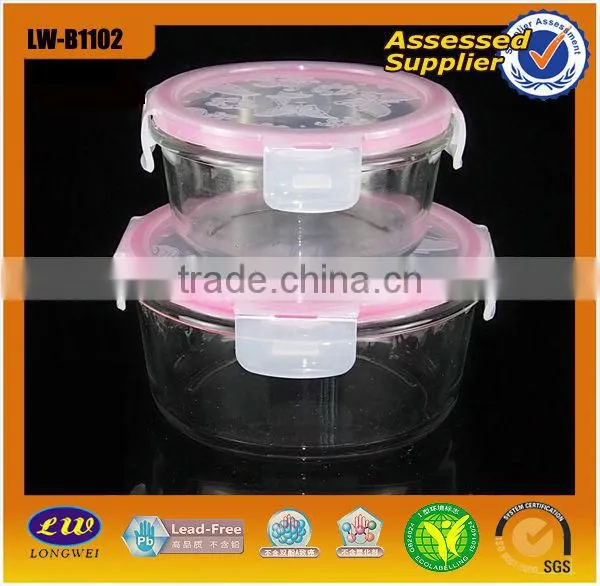 2015 Air-tight Brosilicate Glass Storage Container Use Microwave Oven