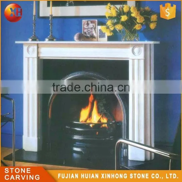 Best Sale Mantel Indoor Wood Burn Red Stone Fireplace photo-3