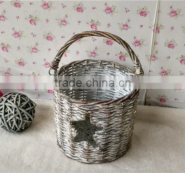 100%Handmade Plastic Lined Plant Basket Baskets for Potted Plants photo-4
