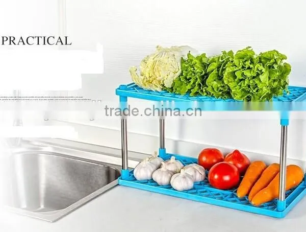 Mix Color Stock Layer 2 Steel Tub Multifunction Combined Storage Rack photo-6