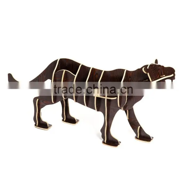 3D Creative Design Tiger Shape Wooden Shelf ,Nice Lively Animal Home Decoration Sets photo-5