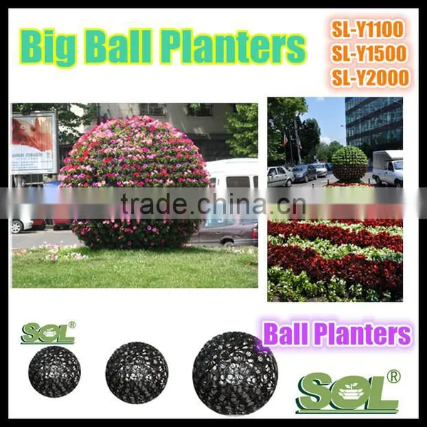 Round Plastic Flower Pot Liners Plastic Ball Shaped Planters Pot Planter photo-3