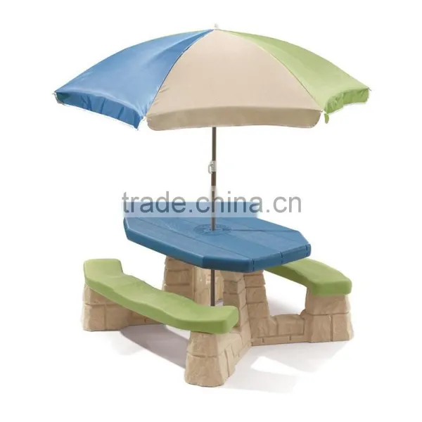 Kids/Children Picnic Folding Plastic Large Play Table Umbrella Indoor Outdoor Fun photo-5
