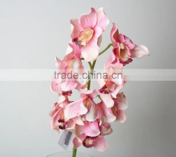 Real Touch Decorative Artificial Cymbidium Orchid Flower for Landscaping Decoration photo-3