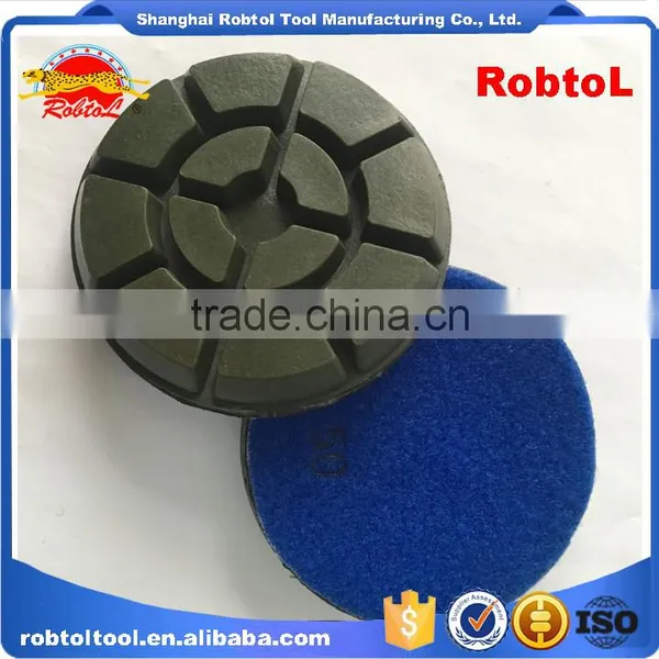 4" 50#diamond Floor Polishing Pads Hook and Loop Grinding Grinder Renew Renovation Marble Granite Concrete Terrazzo photo-2