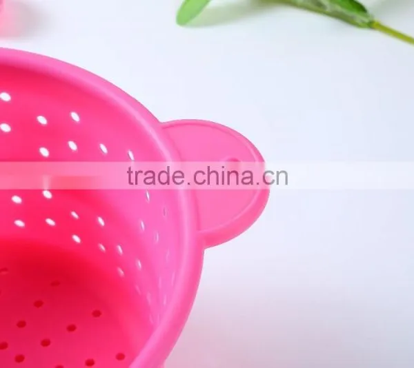 Foldable Pasta Basket,silicone Rubber Basket,silicone Folding Basket photo-2