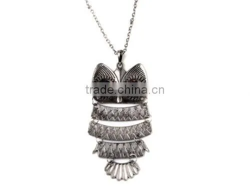 Cheap 2016 New Cute New Lady Women Vintage Silver Owl Pendant Necklace Best Gift For XMAS photo-2