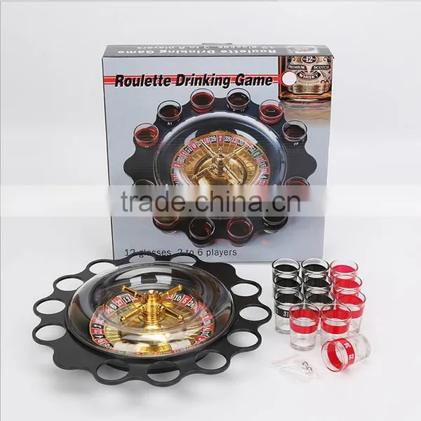 UCHOME Black Table Russian Drinking Roulette Game With 12 Glass Cups photo-5