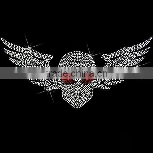 Skull Rhinestone Hot Fix Motif