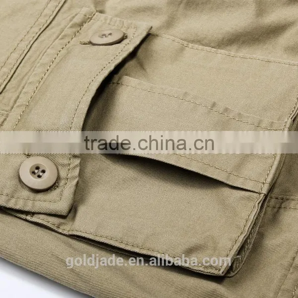 Korean Style High Quality 100%Cotton Men Cargo Pocket Pants photo-5