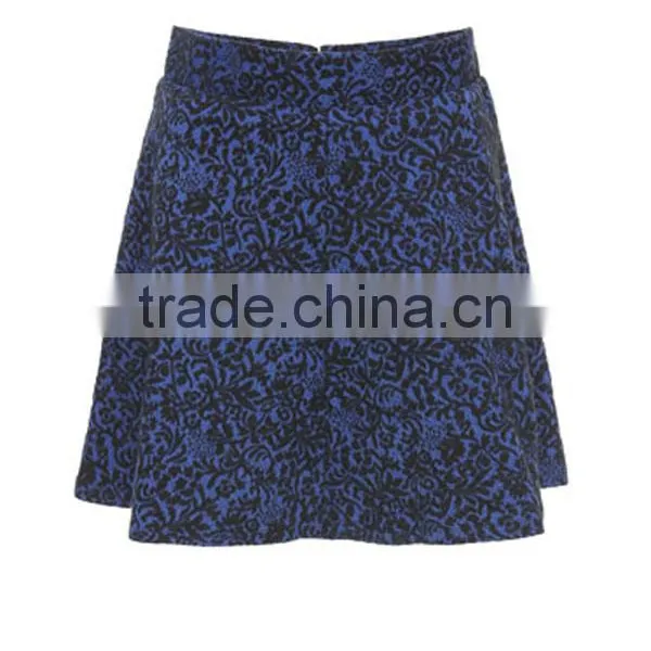 Hot Sale Mini Blue Sexy Jacquard Skirt Casual Short Skirt for Ladies photo-3