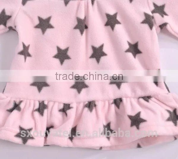Kids Stock Cloth Polar Fleece Cloth Happy Baby Clothing Stock Apparel Hoody Soft Touch Girls Coat Kids Ready Made Garment photo-5