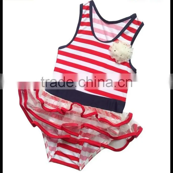 Cute Swimwear Beachwear Sportwear Stripe One Piece photo-5