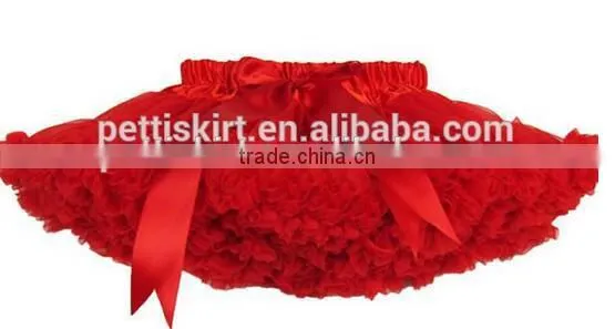 Pure Colors Fluffy Puffy Tutu Skirt Chiffon Bowknot Soft Baby Girl Mini Dress photo-2
