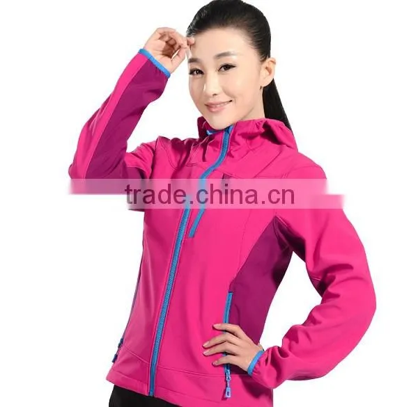 Fashion Design Woman's Waterproof Cheap Softshell Jackets photo-3