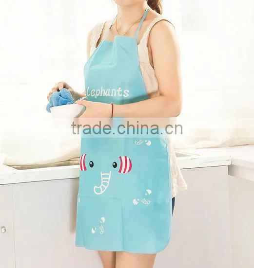 Cute Korean Version of Fashion Waterproof Anti - Oil Adult Sleeveless Hooded Cartoon Kitchen Aprons Advertising Aprons photo-3