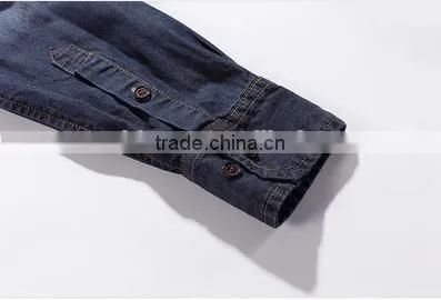 2016 Men Denim Shirts Wholesale , Men Denim Casual Shirt photo-4